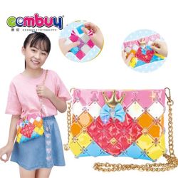 CB835140 CB835141 - Fashion splicing tiles PVC rainbow puzzle bag craft DIY kids